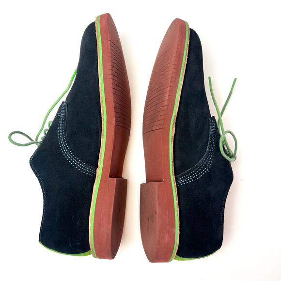 Walk-Over Suede Derby Oxford Shoe Navy Green Heritage Preppy Size 8.5 main image 7